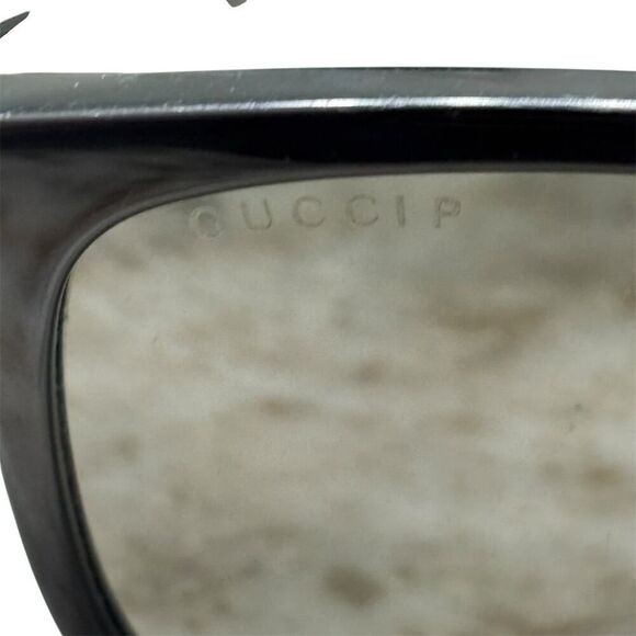 Gucci Unisex‎ Square Sunglasses Black Frame Gray Lens UV400 Protection - Picture 8 of 13